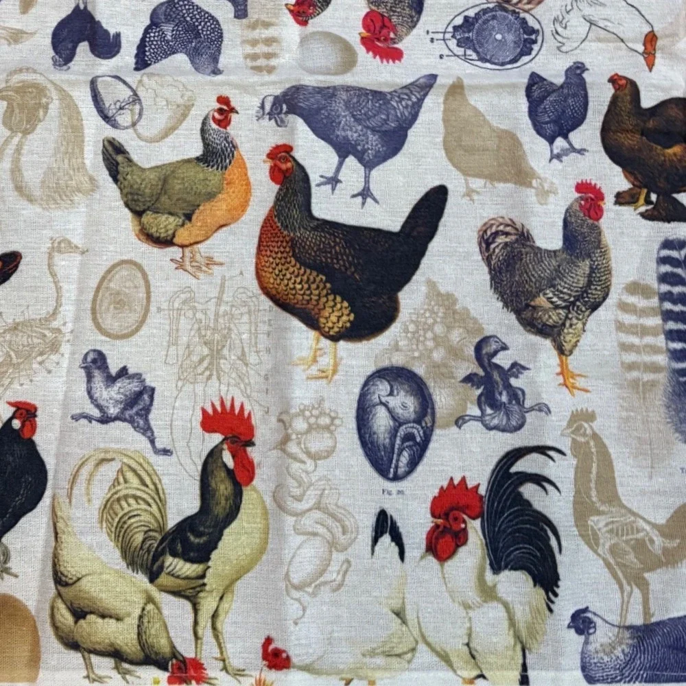 Cognitive Surplus 100% Cotton Tea‎ Towel Rooster Chicken Farmhouse Kitchen Decor